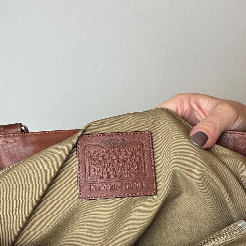 Coach Hampton Vintage Y2K Brown Leather Satchel Bag - Picture 6 of 7